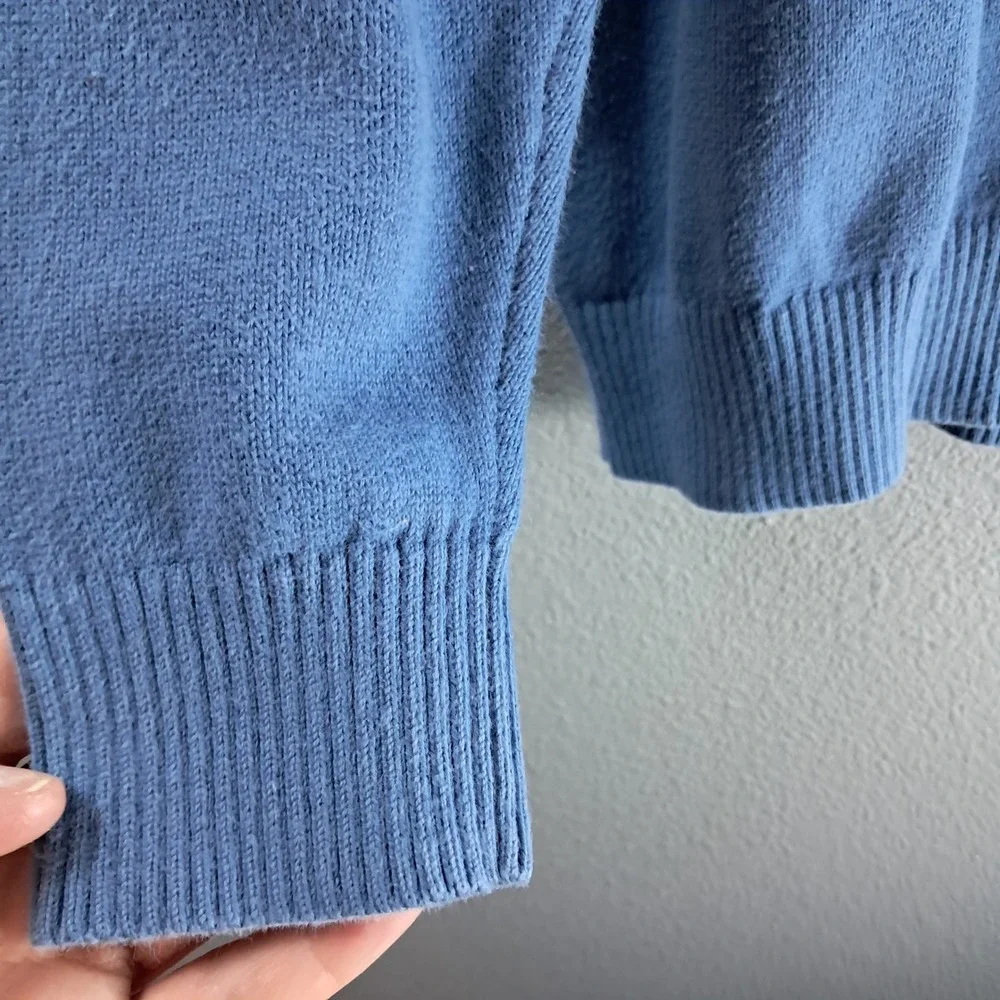 Duluth‎ Trading Co. Quarter Zip Pullover Sweater Knit Blue Casual Mens M - Picture 6 of 7